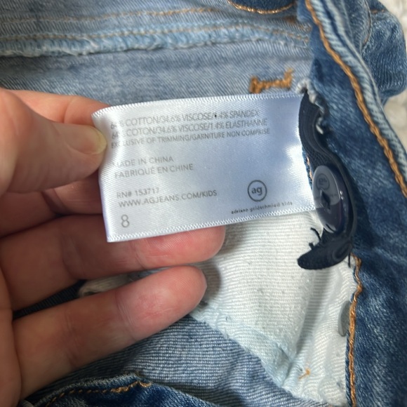 ADRIANO GOLDSCHMEID KIDS Ag-Ed Denim distressed Fray Short Denim Jean Shorts - Picture 3 of 6